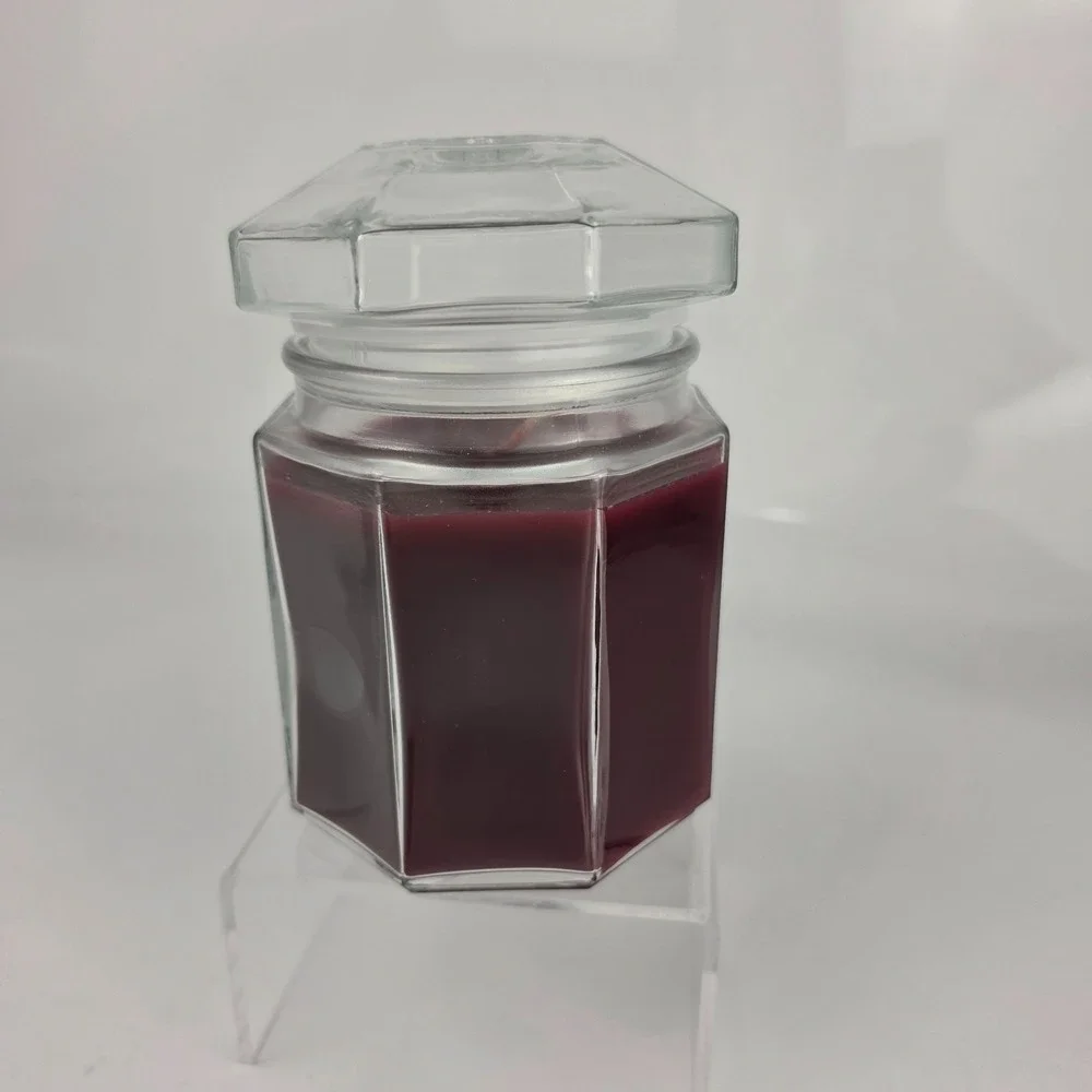 PartyLite Raspberry Scented Wax Filled Glass Jar Candle 14oz New in Box B1428